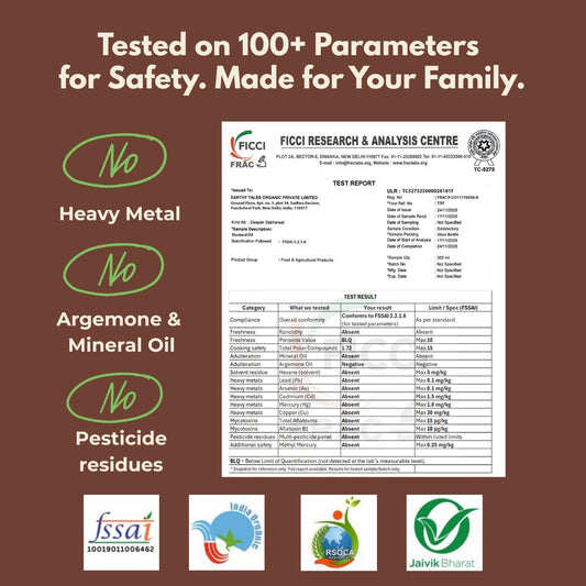 Black Mustard Oil Lab Test Report Of Earthy Tales.