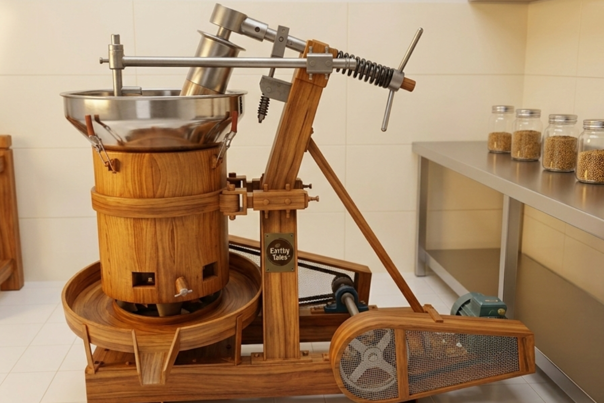 Earthy Tales ghan for cooking oil organic.